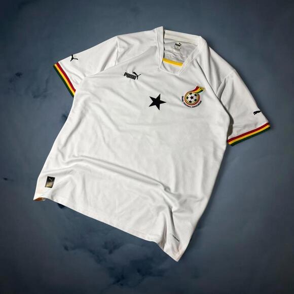 Puma Other - Puma Ghana Black Star Soccer Jersey White XXL FIFA Football Kit 2022 Africa